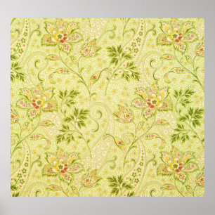 Klassisches florales Tapete: Alte Eleganz Poster