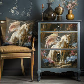 Klassisches Flügeldrachenhorn Magisches Märchenros Kissen