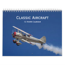 Klassisches Flugzeug - 12-Monats-Kalender