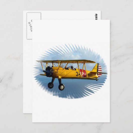klassisches Flugzeug Postkarte (Vorne/Hinten)