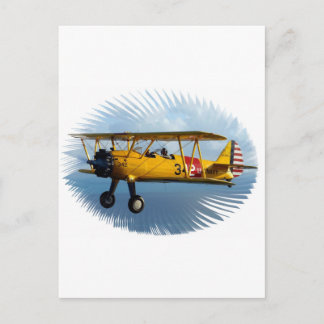 klassisches Flugzeug Postkarte