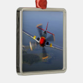 Klassisches Flugzeug Silbernes Ornament (Rechts)