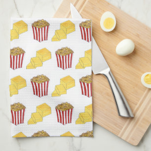 Klassisches Food Pairing Movie Theater Popcorn But Geschirrtuch