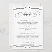 Klassisches formales Minimalistisches Elegant zum Einladung (Rückseite)