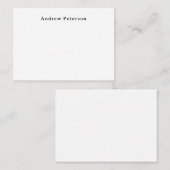 Klassisches formales, Vintages Schwarzes Grau Mitteilungskarte (Vorne/Hinten)