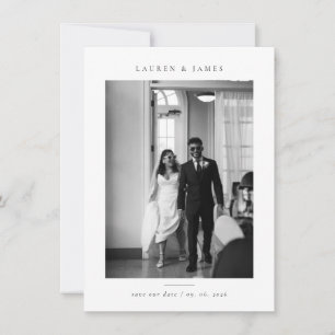 Klassisches formelles Hochzeitsfoto Save the Date