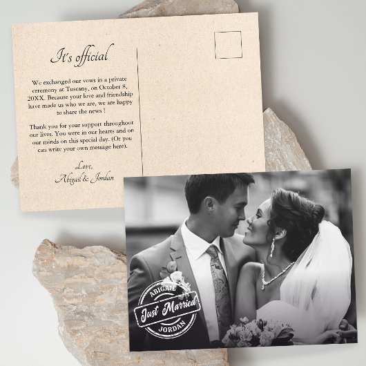 Klassisches Foto Ankündigungspostkarte