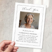 Klassisches Foto Beileid Beerdigung Dankeskarte