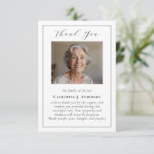 Klassisches Foto Beileid Beerdigung Dankeskarte (Stehend Vorderseite)