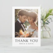 Klassisches Foto Dankeskarte (Stehend Vorderseite)