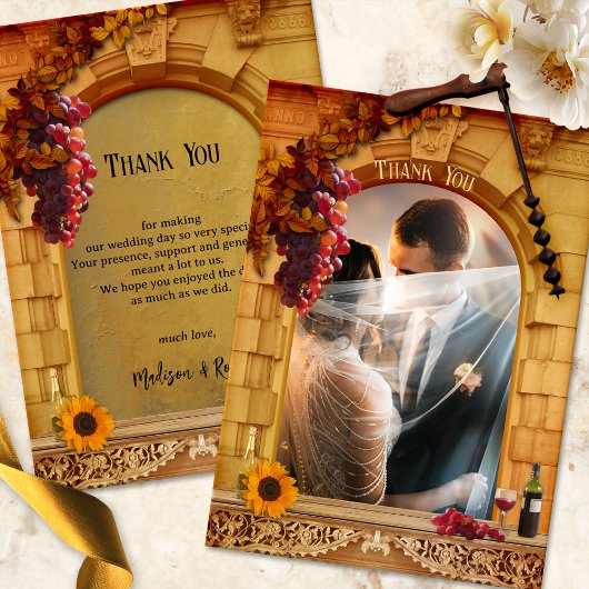 Klassisches Foto Dankeskarte