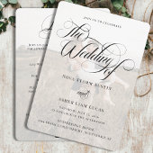 Klassisches Foto Elegant in einem QR-Code Hochzeit Einladung