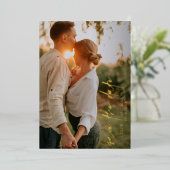 Klassisches Foto Elegante Hochzeit Save the Date Folieneinladung (Stehend vorne)