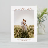 Klassisches Foto Elegante Hochzeit Save the Date Folieneinladung (Stehend vorne)