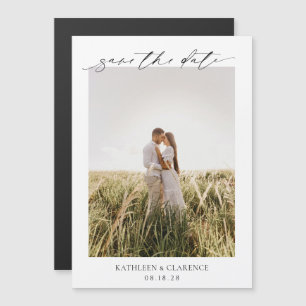 Klassisches Foto Elegante Hochzeit Save the Date Magneteinladung