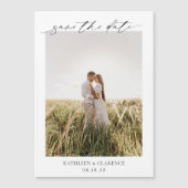 Klassisches Foto Elegante Hochzeit Save the Date Magneteinladung (Vorderseite)