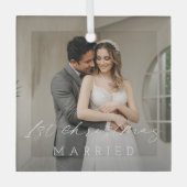 Klassisches Foto Elegante Ornament Aus Glas (Vorderseite)