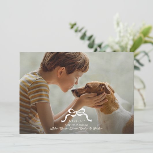 klassisches Foto Feiertagskarte (Stehend Vorderseite)