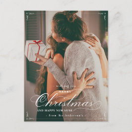 Klassisches Foto Frohe Weihnachten Glück Neujahr P Postkarte