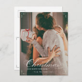 Klassisches Foto Frohe Weihnachten Glück Neujahr P Postkarte (Vorne/Hinten)