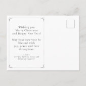 Klassisches Foto Frohe Weihnachten Glück Neujahr P Postkarte (Rückseite)