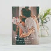 Klassisches Foto Frohe Weihnachts-Glückskarte für  (Stehend Vorderseite)