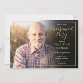 Klassisches Foto für das Gold Script Retirement Pa Einladung (Vorderseite)