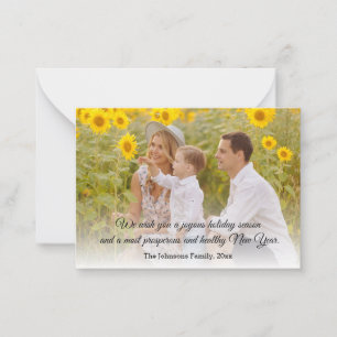 Klassisches Foto für Familienferien Mitteilungskarte