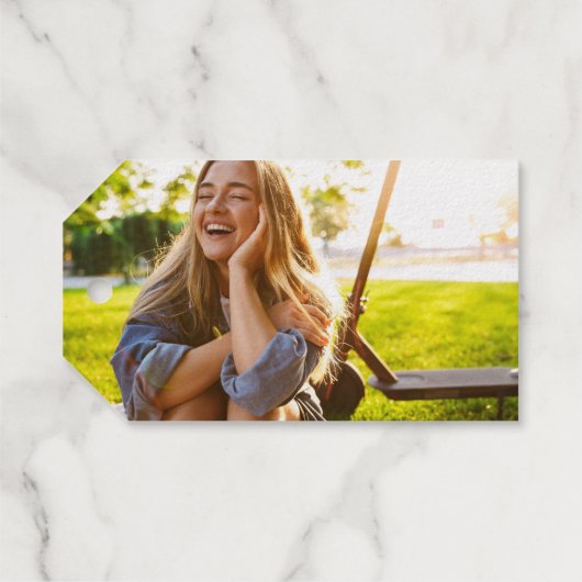 Klassisches Foto für Gold Abschluss Geschenkanhänger (Rückseite (Horizontal))