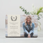 Klassisches Foto für Laurel Wreath Abschluss Ankündigung (Stehend Vorderseite)