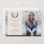 Klassisches Foto für Laurel Wreath Abschluss Ankündigung (Vorderseite)