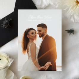 Klassisches Foto für Schwarz und Weiß Save The Date