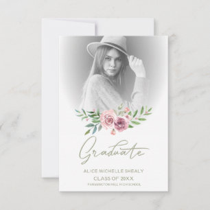 Klassisches Foto Graduate Floral Pink Garland