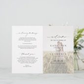 Klassisches Foto Hochzeitsprogramm (Stehend Vorderseite)