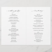 Klassisches Foto Hochzeitsprogramm (Rückseite)