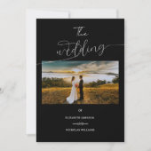 Klassisches Foto in Schwarz/Weiß Einladung (Vorderseite)