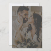 Klassisches Foto in Weiß und Schwarz Save The Date (Rückseite)