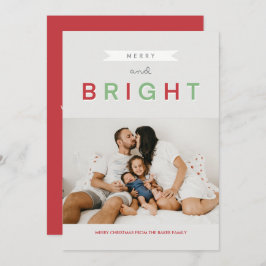 Klassisches Foto mit glattem und glattem Flat Feiertagskarte