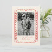 Klassisches Foto mit helllackierten Rahmen Feiertagskarte (Stehend Vorderseite)