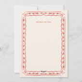 Klassisches Foto mit Holly Painted Rahmen Feiertagskarte (Rückseite)