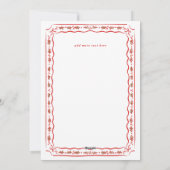 Klassisches Foto mit Holly Painted Rahmen Feiertagskarte (Rückseite)