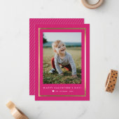 Klassisches Foto Portrait Valentinstag Mitteilungskarte (Vorderseite/Rückseite Beispiel)