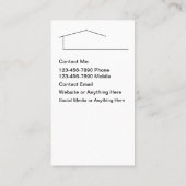 Klassisches Foto Real Anwesen Business Cards Visitenkarte (Rückseite)