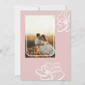 Klassisches Foto Rosa Rosa Blütenblüte Einladung z (Rückseite)