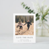 Klassisches Foto Save the Date Ankündigungspostkarte (Stehend Vorderseite)