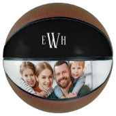 Klassisches Foto und Monogramm Basketball (Vorderseite)