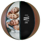 Klassisches Foto und Monogramm Basketball (Vertikal)