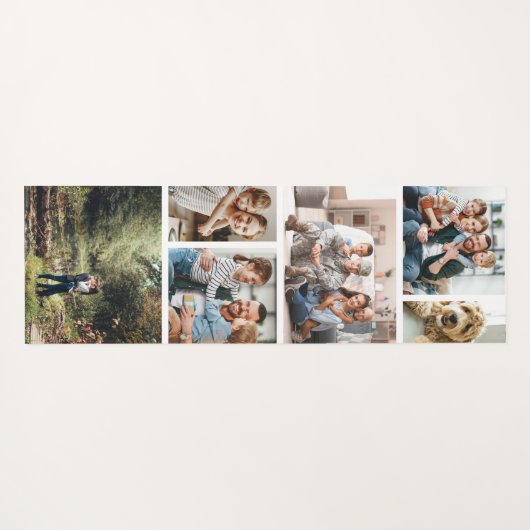 Klassisches Foto und Monogramm Yogamatte (Rückseite (Horizontal))