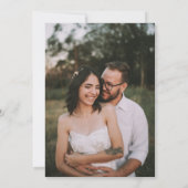 Klassisches Foto Vintag Rustikale Skripthochzeit Einladung (Rückseite)