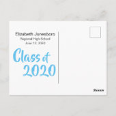 Klassisches Foto zur Ankündigung von Abschlüssen Postkarte (Rückseite)